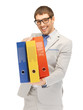 man with folders