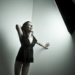 mode lingerie glamour en studio