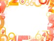 Mathematical frame with color numbers Mathematical frame with color numbers