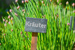 Kräuter Schnittlauch Schild