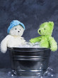 Teddy-Bears Taking a Bath
