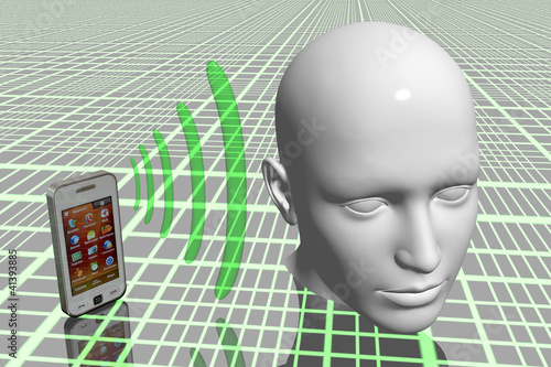 Illustration: Handy Stress und Strahlen Handy Stress und Strahlen
