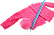 Knitted jacket for the baby isolated on a white