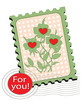 Postage stamp to the Valentine Day
