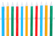 Colorful wooden fence.