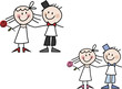 Clipart-Set: Witziges Hochzeitspaar (zweiteilig)
