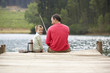 Father and son fishing Father and son fishing