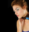 Portrait of young caucasian female model Portrait of young caucasian female model