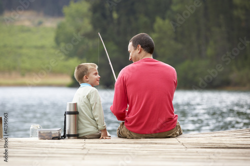 Photo: Father and son fishing Father and son fishing
