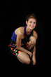 Smiling beauty isolated on black Smiling beauty isolated on black