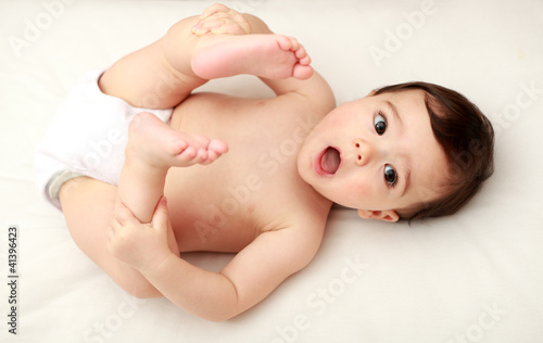 Photo: Baby holding his feet Baby holding his feet