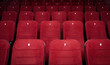 Empty cinema hall seats