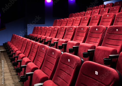 Photo: Rows of cinema seats Rows of cinema seats