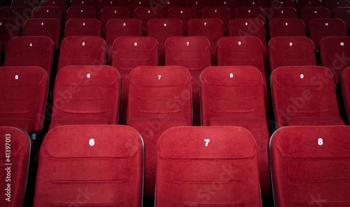 Photo: Empty cinema hall seats Empty cinema hall seats