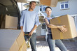 Couple moving house