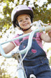 Little girl on bike