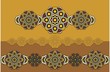 East  Ornament in yellow and brown colors