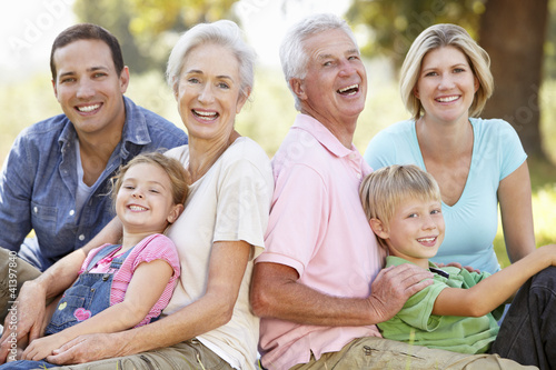Photo: Three generation family in the country Three generation family in the country