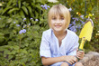 Young girl gardening