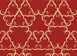 Gold seamless pattern on a red background