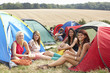 Young people on camping trip