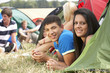 Foto: Young people on camping trip Young people on camping trip