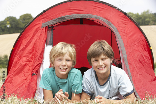 Photo: Young boys on camping trip Young boys on camping trip