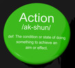 Action Definition Button Showing Acting Or Proactive