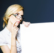 Tax Accountant Holding Blank Sign Board