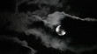 Supermoon and clouds