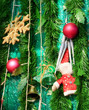 branch of fir-tree and ball