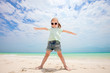 Cute little girl at beach Cute little girl at beach
