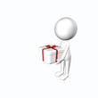 A person with a present for adv or others purpose use A person with a present for adv or others purpose use