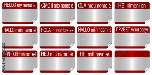 Illustration: name tags name tags