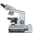 Laboratory microscope isolated on white