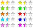 Rating vector stars set colored Rating vector stars set colored