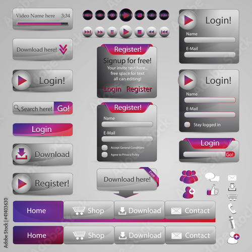 Vector: web design template elements, hugh collection, eps10 vector web design template elements, hugh collection, eps10 vector