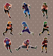 football player stickers football player stickers