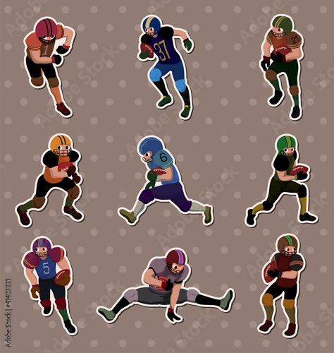 Vektor: football player stickers football player stickers
