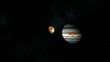 Two planets in space chasm