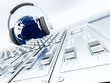 ground listening music in headphones and the metal control panel ground listening music in headphones and the metal control panel
