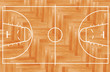 Wooden parquet floor basketball court. Vector illustration