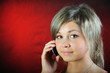 Girl, talking on phone.