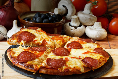 Photo: Pepperoni Pizza home made Pepperoni Pizza home made