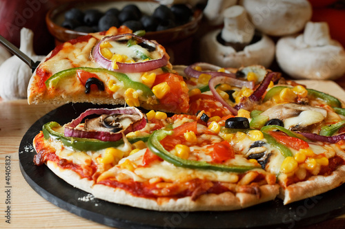 Photo: Vegetarian Pizza Vegetarian Pizza