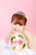 canvas print picture - Beautiful asian woman dressed as a bride
