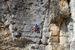 Climbing.