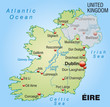 Landkarte von Irland mit Nachbarland