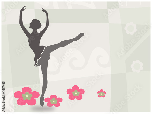 Nowoczesny obraz na płótnie Ballet dance invitation card