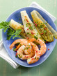 appetizer with shrimp and grilled endive salad appetizer with shrimp and grilled endive salad
